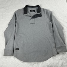 Bylt Elite Fairway Pullover M Gray 1/4 Zip Snap Magnetic Seam Golf Performance