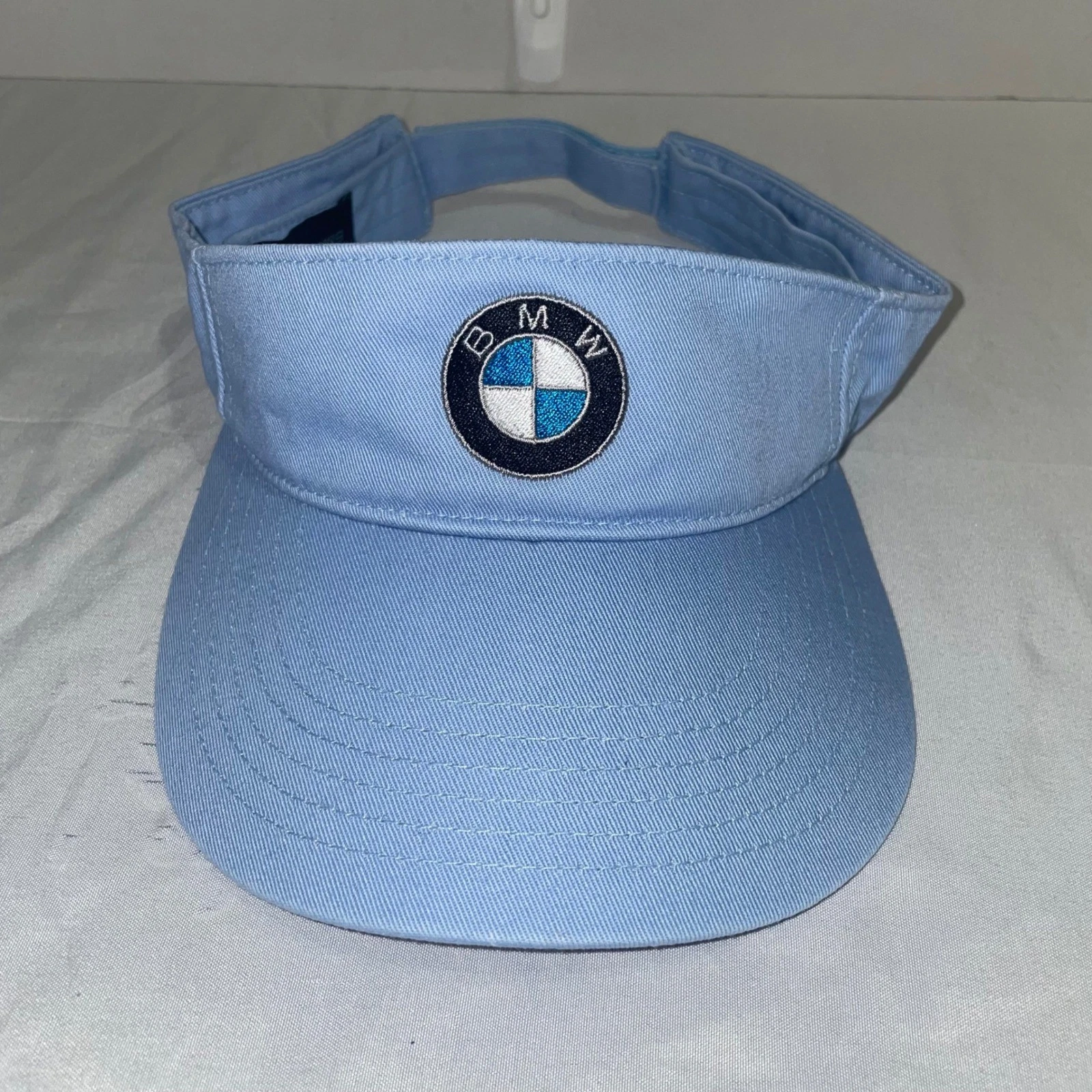 BMW Lifestyle Light Blue Adjustable Golf Sun Visor Hat Embroidered Logo