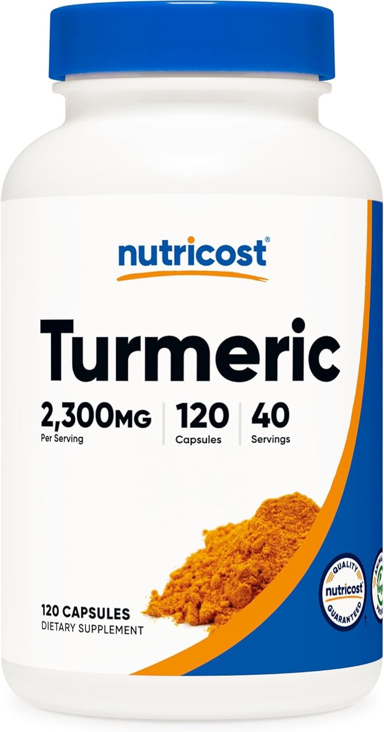 Nutricost Turmeric Curcumin 2300mg with BioPerine 95% Curcuminoids 120 Capsules
