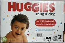 Huggies Snug  Dry Diapers Size 2 100 Count Leakproof Mickey Mouse Design