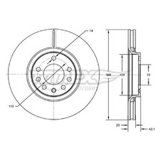 2x Bremsscheibe vorne für Saab 9-3 YS3D 9-5 YS3E | 568331