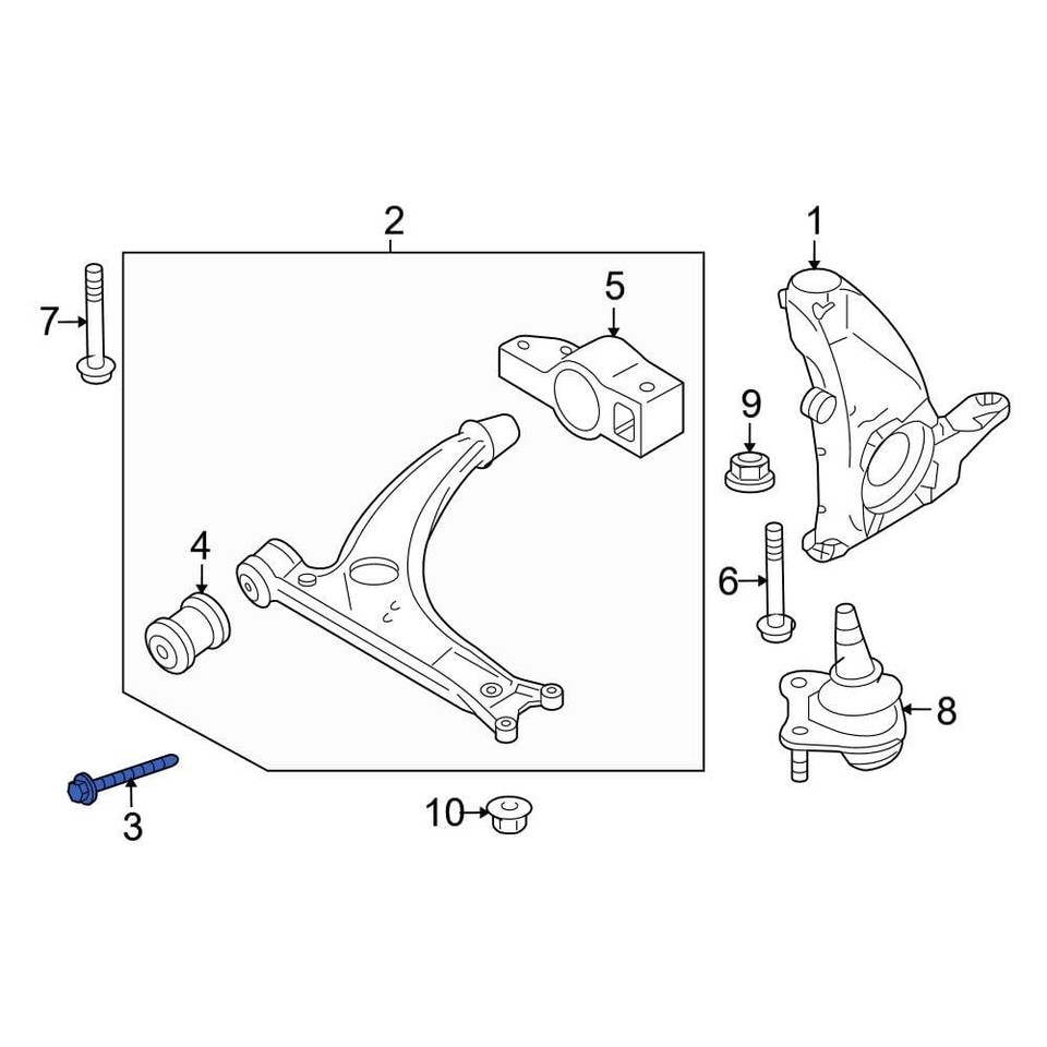 For Audi RS3 2022-2024 Audi WHT001761 Lower Inner Suspension Control ...