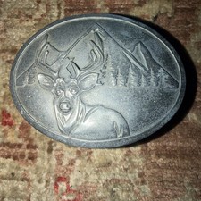 Deer Buck Outdoor Scene Bev Buckle Made In Usa