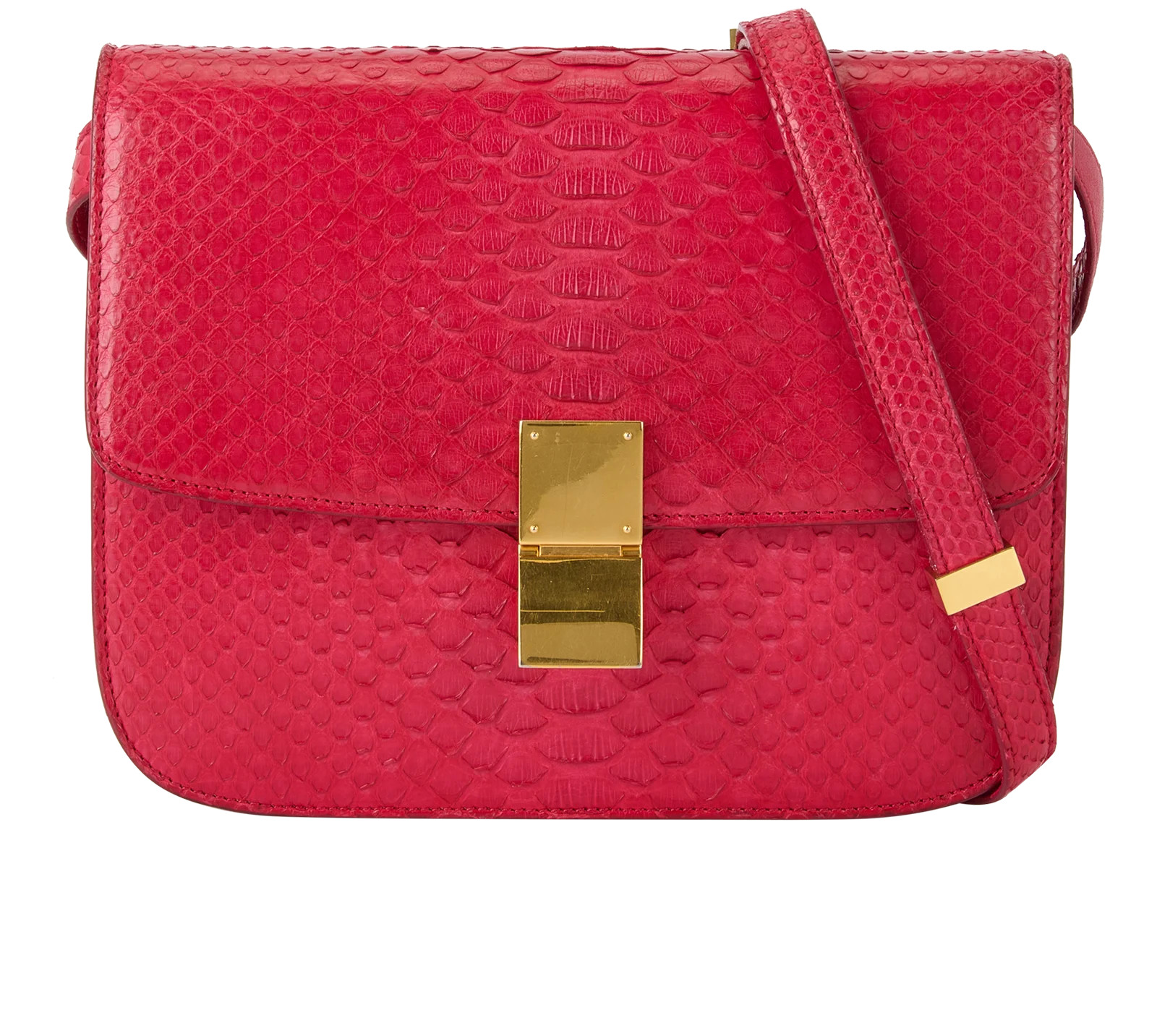 Celine Medium Classic Box Crossbody Python Pink - image 1