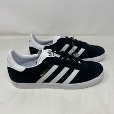 Adidas Gazelle J Juniors Shoes 6.5Y Black/White/Gold Metallic BB2502