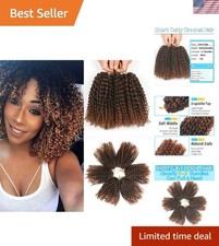 8 Inch Passion Twist Crochet Hair 6 Bundles Kinky Curly Synthetic for Black W...