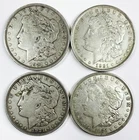 *LOT OF 4 1921 MORGAN SILVER DOLLARS* NR #C1758