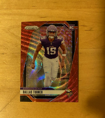 2024 Panini Prizm DALLAS TURNER #324 RC Red Wave Rookie #'d/149 Vikings