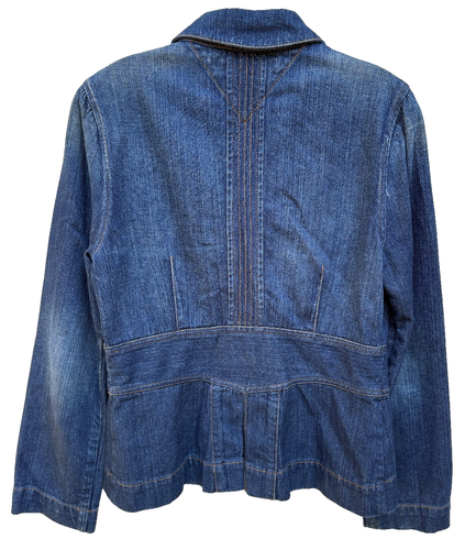 Chaqueta vaquera Tommy Hilfiger para mujer mediana azul con botones bolsillos delanteros - Imagen 4 de 8