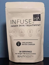 Beauty Society INFUSE HA Inner Skin Treatment UNFLAVORED 30 Servings Exp 10/2026