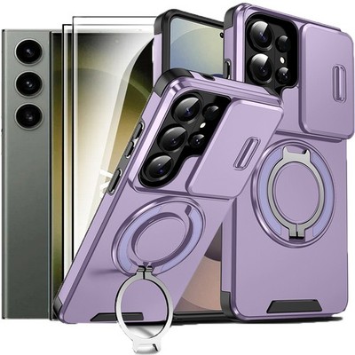 Für Samsung Galaxy S26 Ultra /S26+/S26 Magnet Hülle Kameraschutz Ring + 9H Glass