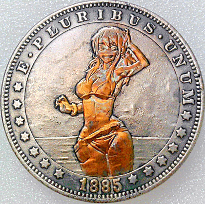 女性 セクシー メカニカル ホーボーニッケル ギミック Sexy Woman Morgan Dollar Hobo Nickel - HOBO COIN - Custom Color | eBay