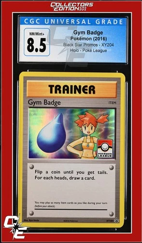XY Black Star Promo Gym Badge XY204 Pokemon League CGC 8.5