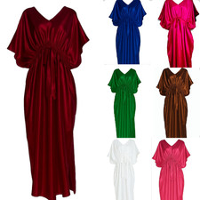 Pure Mulberry Kaftan Maxi Drawstring-Style Stretch Waist Evening Partywear Dress