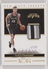 2019-20 Panini Noir New Wave Jerseys Prime 17/25 Luka Samanic #NW-LSM 8x7