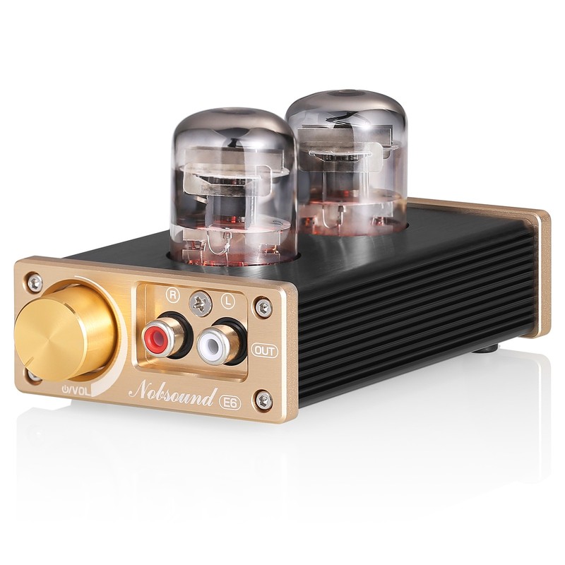 Nobsound E6 Vacuum Tube Preamp 12J1S Class A Stereo HIFI Audio Pre-Amplifier