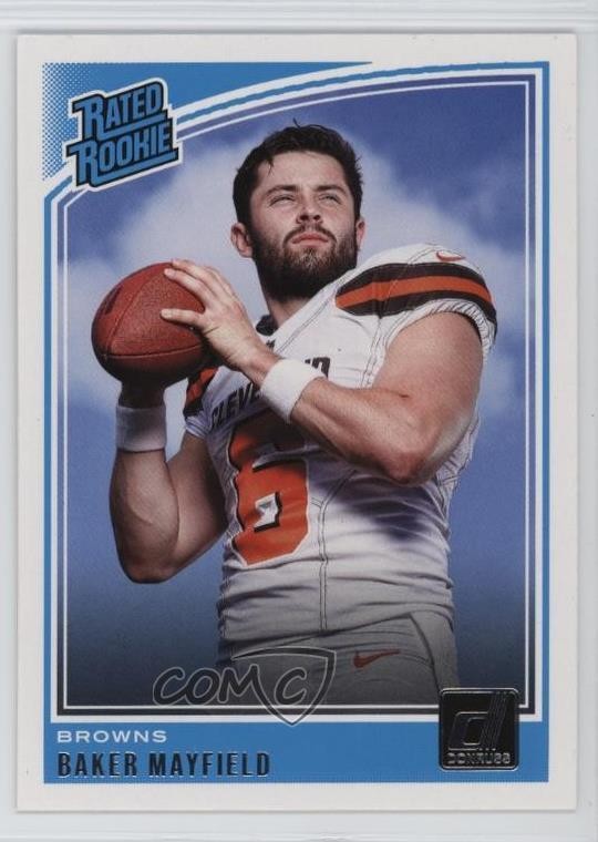 2018 Panini Donruss Rated Rookie Baker Mayfield #303 0y9z