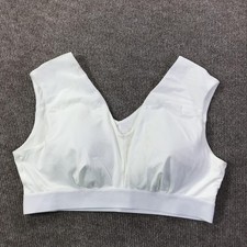 Tommie Copper Sports Bra Womens 2XL White Shoulder Support Activewear Gym Yoga