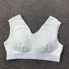Tommie Copper Sports Bra Womens 2XL White Shoulder Support Activewear Gym Yoga