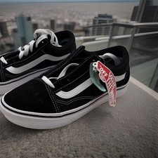 New Vans Old Skool ComfyCush Black White Men  s 5.5 / Women  s 7 Sneakers NWT