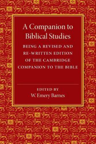 A Companion to Biblical Studies Barnes Paperback Cambridge University Press