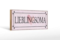 Holzschild Hinweis 27X10 Cm Lieblingsoma Herz Geschenk Deko Schild Wooden Sign