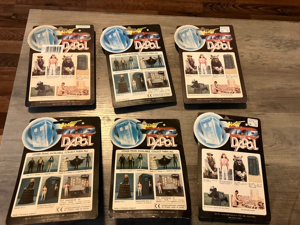 Vintage Doctor Who UK 1987 Sealed Dapol Lot Dalek Mel K9 Lot Group Set