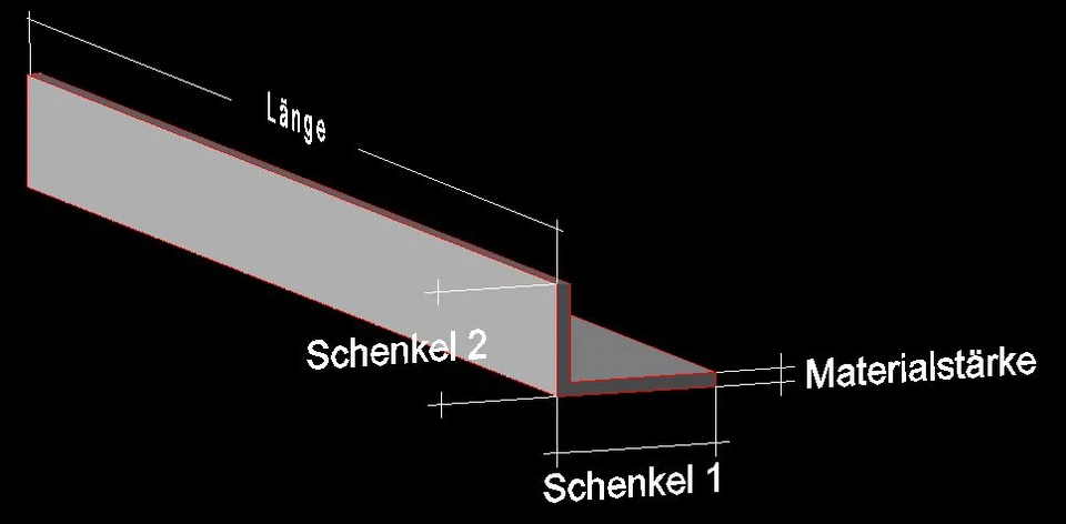 Aluwinkel Winkelprofil Alu Winkel Aluminiumprofil  1,5 2 2,5 3 4 5 6 8 10 mm - Bild 3 von 4