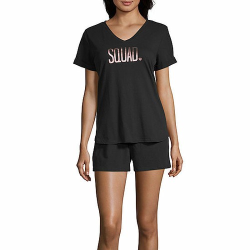 Ambrielle Sleepwear Tee Shorts PJ Set 
