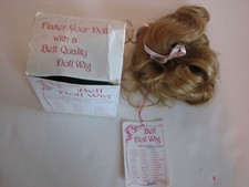 BELL CERAMICS Vintage Doll Wig COURTNEY LT COPPER hair size 13-14 - NOS NIB NWT