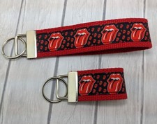 Key Chain Ribbon Keychains Stones Key Fob Wristlet Stocking Stuffer Gift
