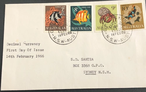 Australia FDC 1966 Fish