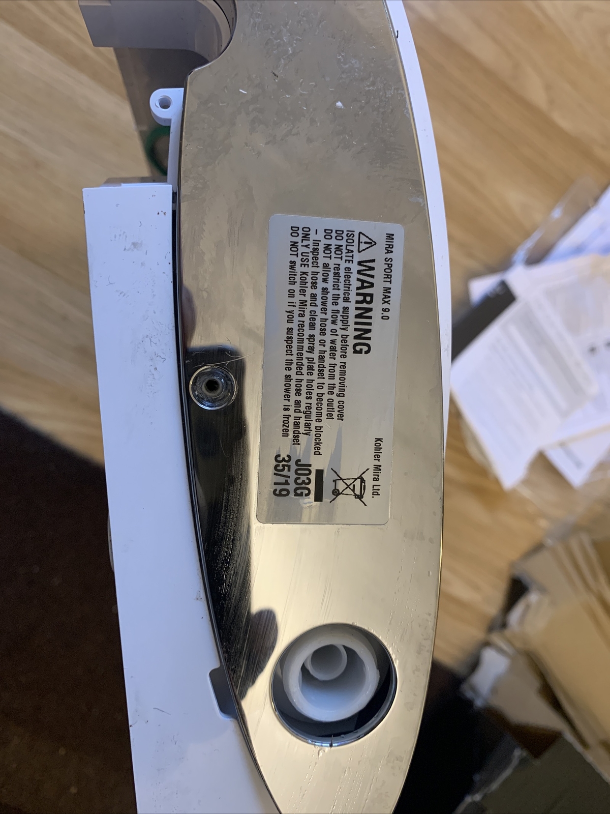 MIRA SPORT MAX WITH AIRBOOST WHITE 9KW MANUAL ELECTRIC SHOWER (9694F