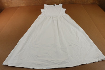 H&M Divided Womens Size Large White Sleeveless Flared Skit Maxi Dress NWT