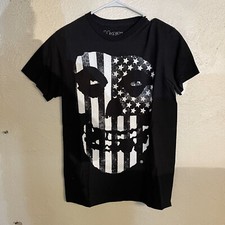 Band T-Shirt - MISFITS - USA Flag Skull - Black - Small