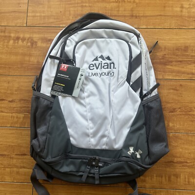 New Under Armour UA Hustle 3.0 Evian Backpack Water Resistant Heatgear Laptop