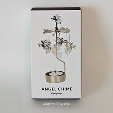 Swedish Angel Chimes FLYING ANGEL with Votive Candle NIB Nostalgic