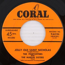 The Pinetoppers - Jolly Old Saint Nicholas / Ting-A-Ling-A Jingle 45rpm Record