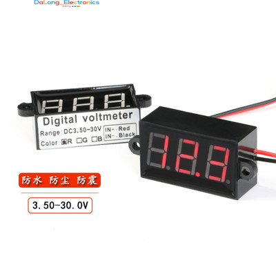 (5 Pcs)Waterproof, Dustproof, Shockproof Triple Protection Voltmeter! 3.50-30.0V