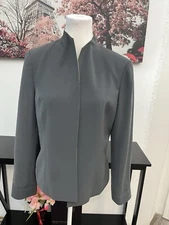 Kasper Women's  Open Front Blazer Jacket & Top Size 8 Long Sleeve 100% Polyester