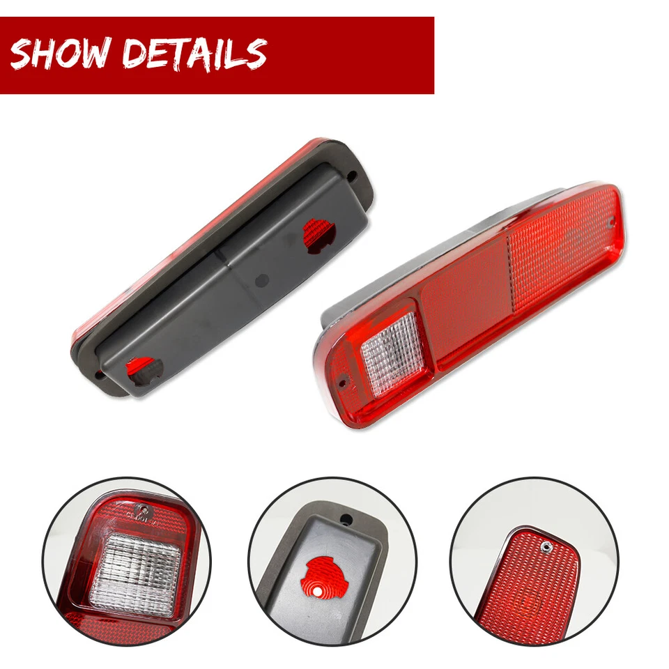 Juego de luces traseras rojas para camioneta Ford 1973-1979 1978-1979 Bronco 1975-1991 Econoline Foto 2 de 4