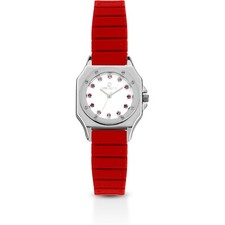 Orologio Donna OPS Objects Paris Stone OPSPW-520 in Gomma Rosso Silver Zirconi 