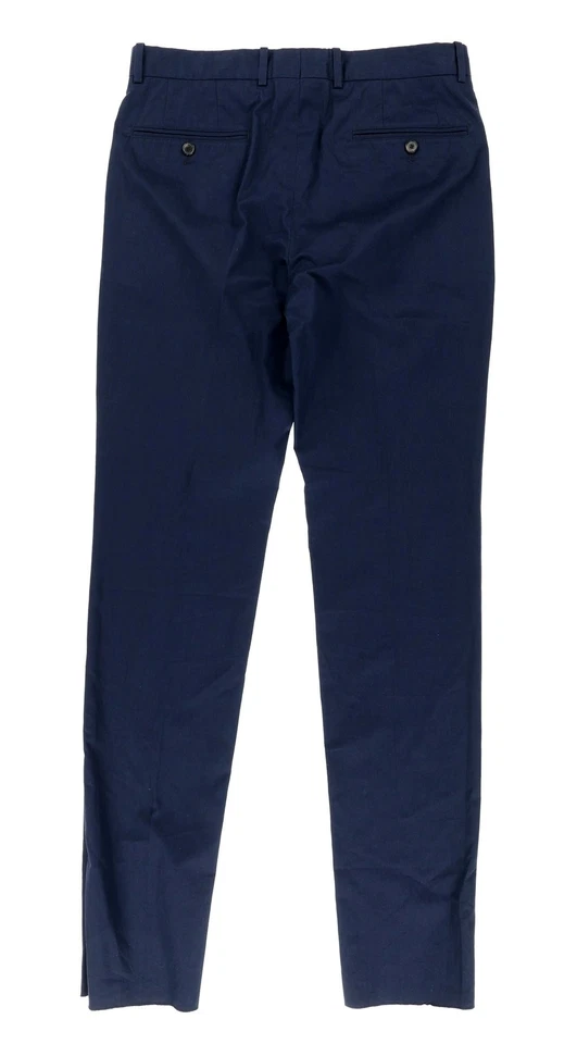 Pantalones chinos informales de tiro medio Marni para hombre 141900 de algodón liso azul marino talla 46 Foto 2 de 3
