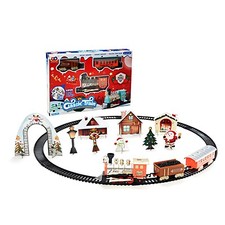 Trenino elettrico Natale treno natalizio luci + pista tonda idea regalo bambini