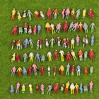 100pcs Model Trains N scale 1:160 Painted Figures People Standing Seated