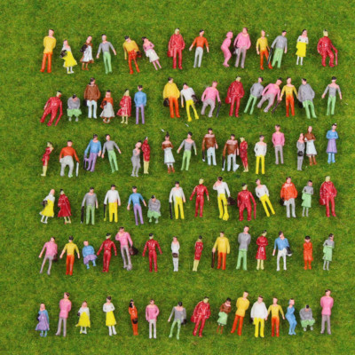 100pcs Model Trains N scale 1:160 Painted Figures People Standing Seated