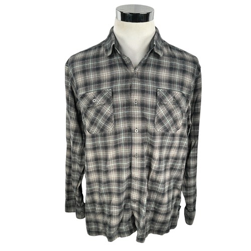 Reese Cooper Long Sleeve Shirt, XL, Cotton, Beige Check | eBay