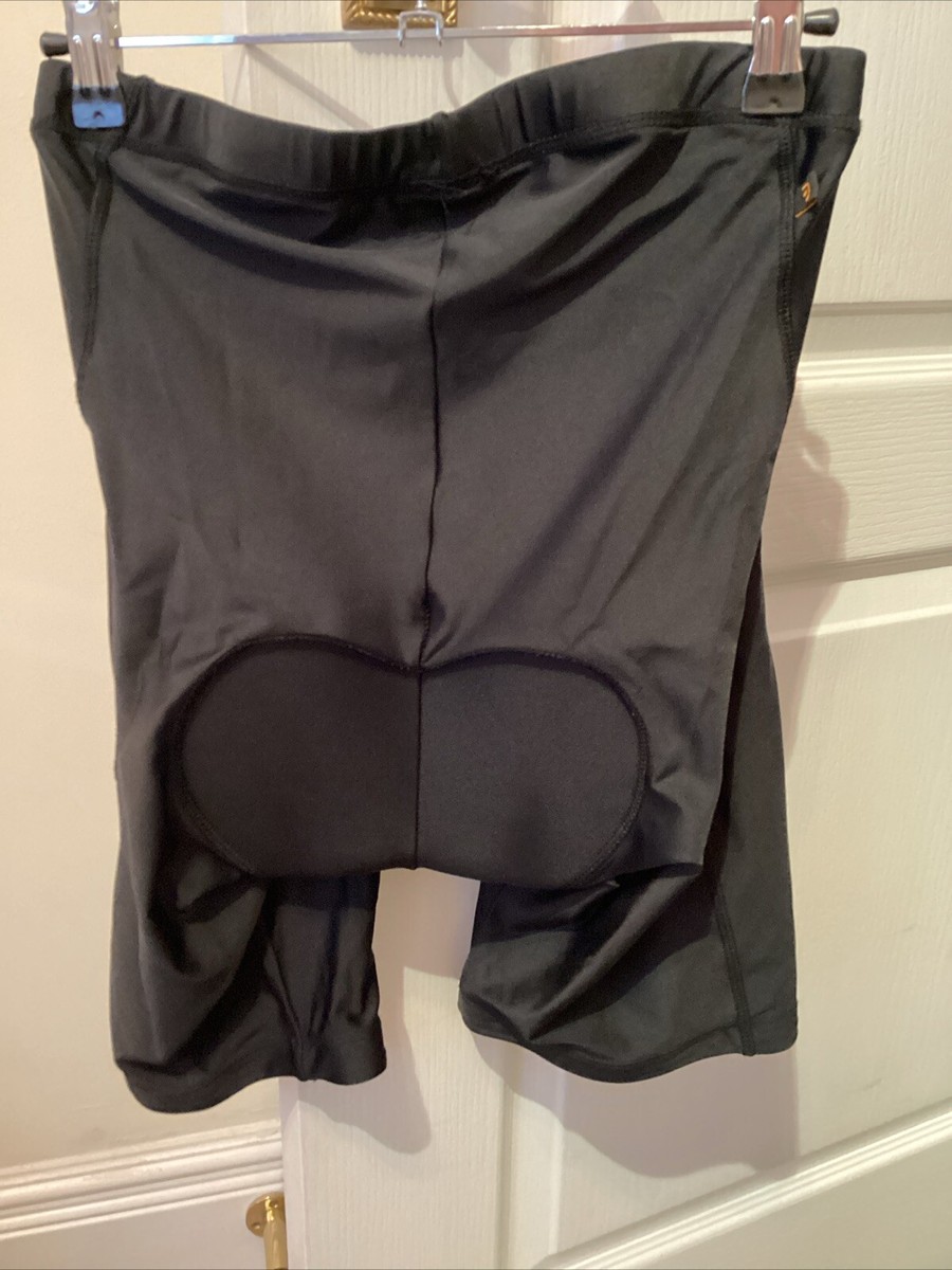 Wiggle Essentials Men's Black Padded Seat Cycling Shorts Size