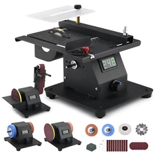 4-IN-1 Mini Tischkreissäge, 350W Multifunktionsgerät mit 7-stufig einstellbarer