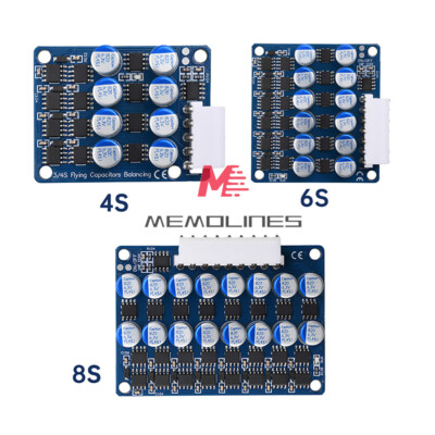 4S 6S 8S 3A Balance Li-ion LiFePO4 Battery BMS Active Equalizer Board Capacitor